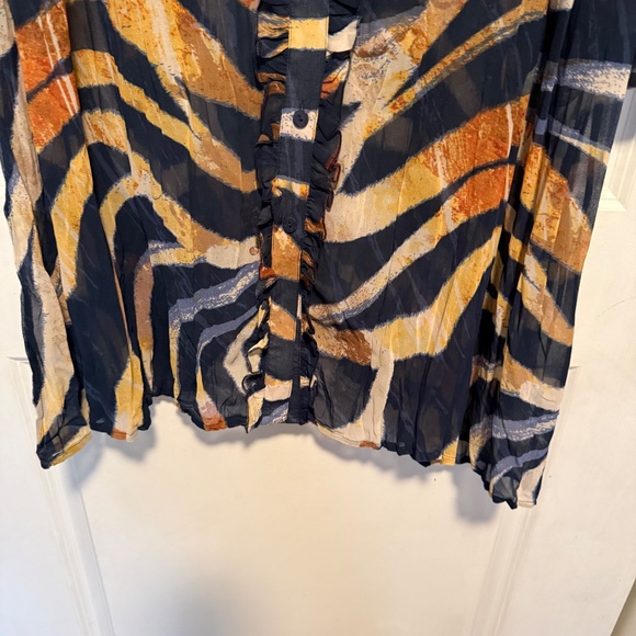 NWT Selection by Ulla Popken Sheer Print Tunic Blouse Plus Size 36/38 - Picture 8 of 14
